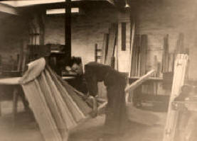 Nico Bielders in de werkplaats (1965)