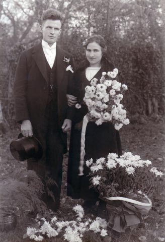 Trouwfoto Jeu Bielders en Emma Brouns (1933)